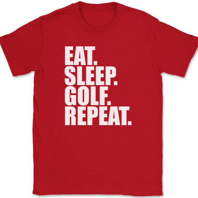 Eat Sleep Golf Repeat T-Shirt Mens Tee - Image 4