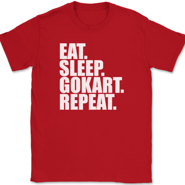 Eat Sleep Go Kart Repeat T-Shirt Mens Tee - Image 4