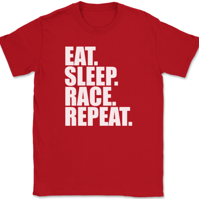 Eat Sleep Race Repeat T-Shirt Mens Tee - Image 4