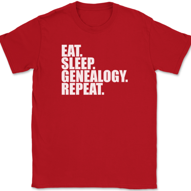 Eat Sleep Genealogy Repeat T-Shirt Mens Tee - Image 4