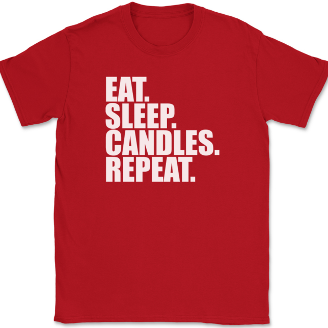 Eat Sleep Candles Repeat Candle Making T-Shirt Mens Tee - Image 4