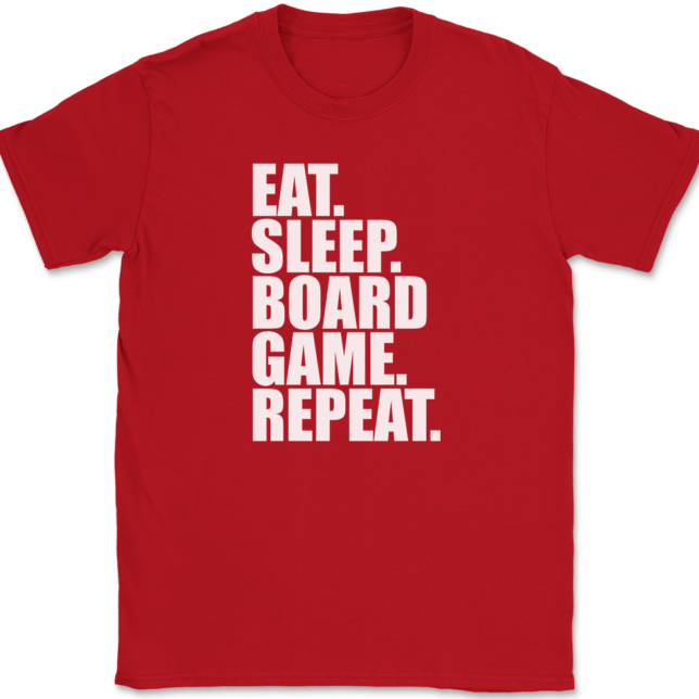 Eat Sleep Board Game Repeat T-Shirt Mens Tee - Image 4