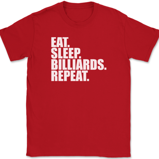 Eat Sleep Billiards Repeat Pool T-Shirt Mens Tee - Image 4