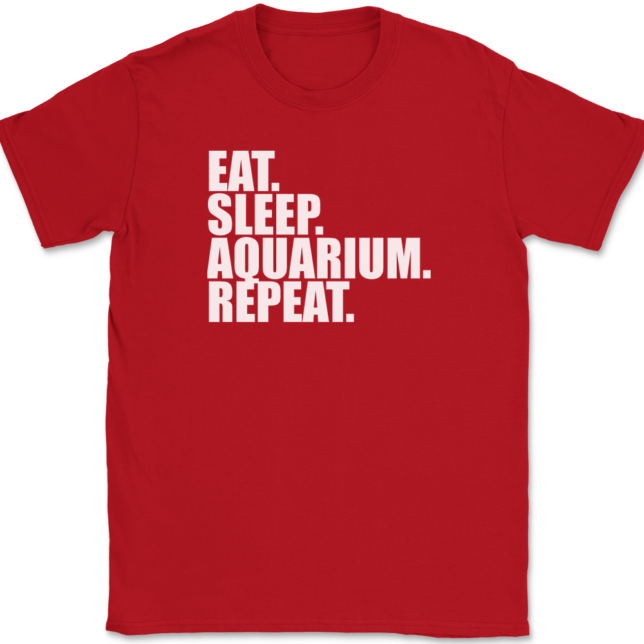 Eat Sleep Aquarium Repeat T-Shirt Mens Tee - Image 4