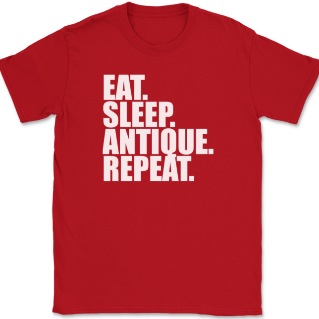 Eat Sleep Antique Repeat Antiquing T-Shirt Mens Tee - Image 4