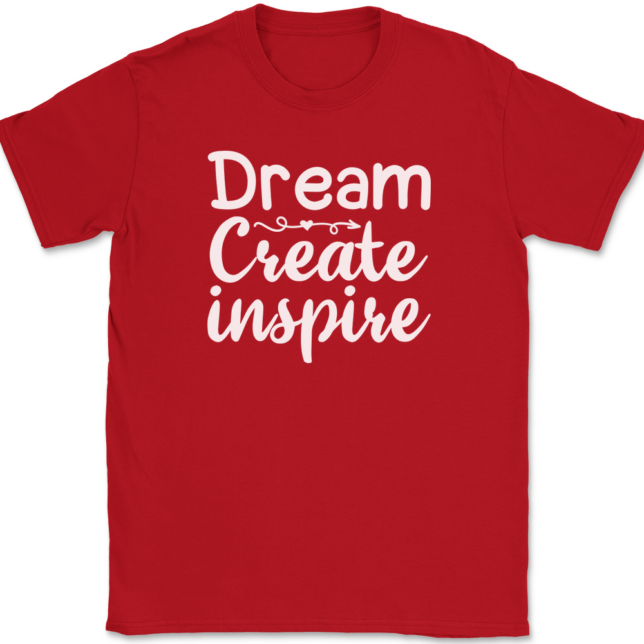 Dream Create Inspire Crafting T-Shirt Mens Tee - Image 4