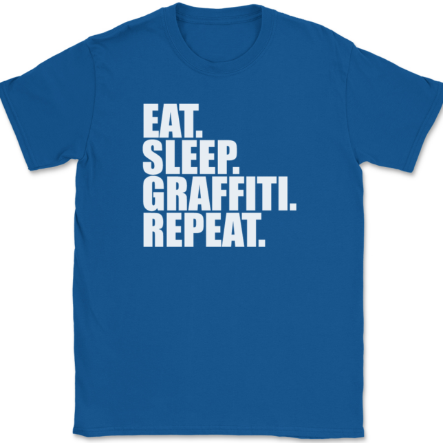 Eat Sleep Graffiti Repeat T-Shirt Mens Tee - Image 5