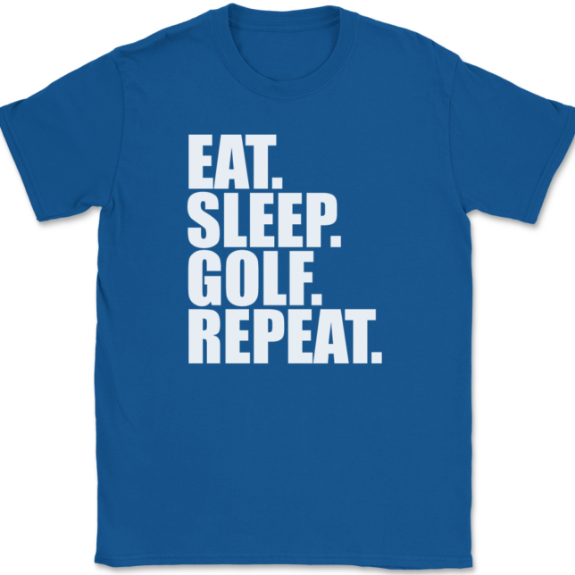 Eat Sleep Golf Repeat T-Shirt Mens Tee - Image 5