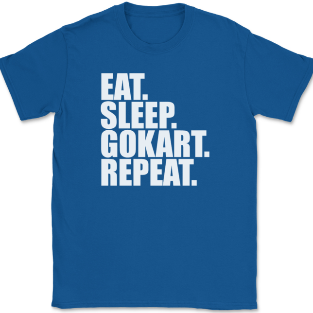 Eat Sleep Go Kart Repeat T-Shirt Mens Tee - Image 5