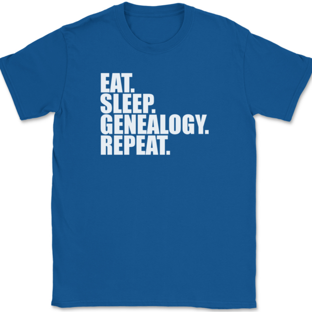 Eat Sleep Genealogy Repeat T-Shirt Mens Tee - Image 5