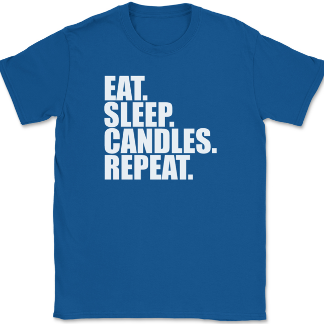 Eat Sleep Candles Repeat Candle Making T-Shirt Mens Tee - Image 5