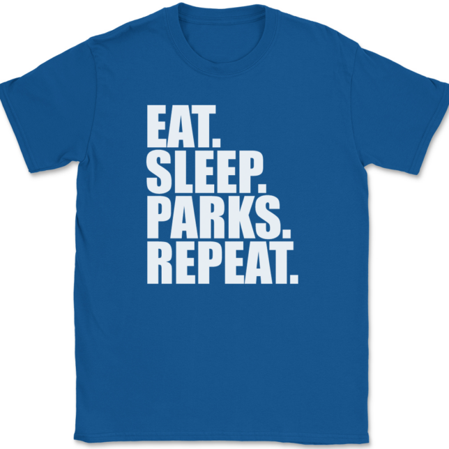 Eat Sleep Parks Repeat T-Shirt Mens Tee - Image 5