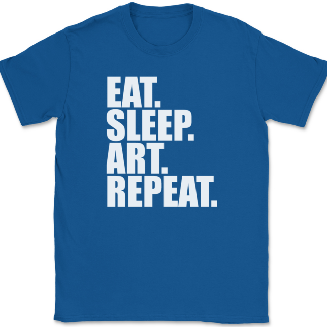 Eat Sleep Art Repeat Artist T-Shirt Mens Tee - Image 5