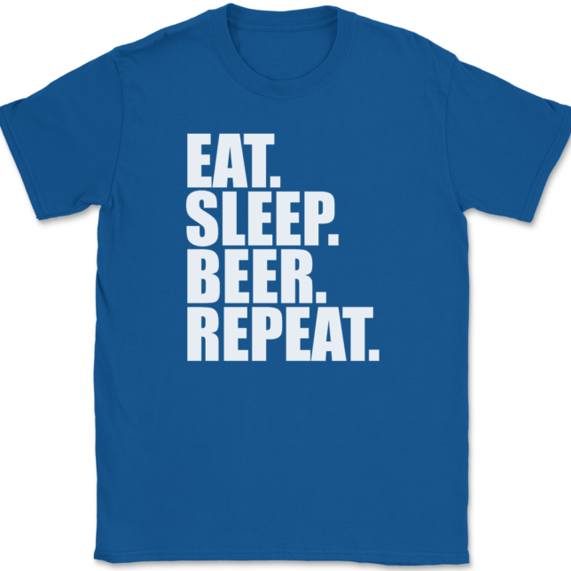 Eat Sleep Beer Repeat T-Shirt Mens Tee - Image 5