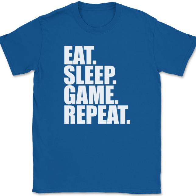 Eat Sleep Game Repeat T-Shirt Mens Tee - Image 5