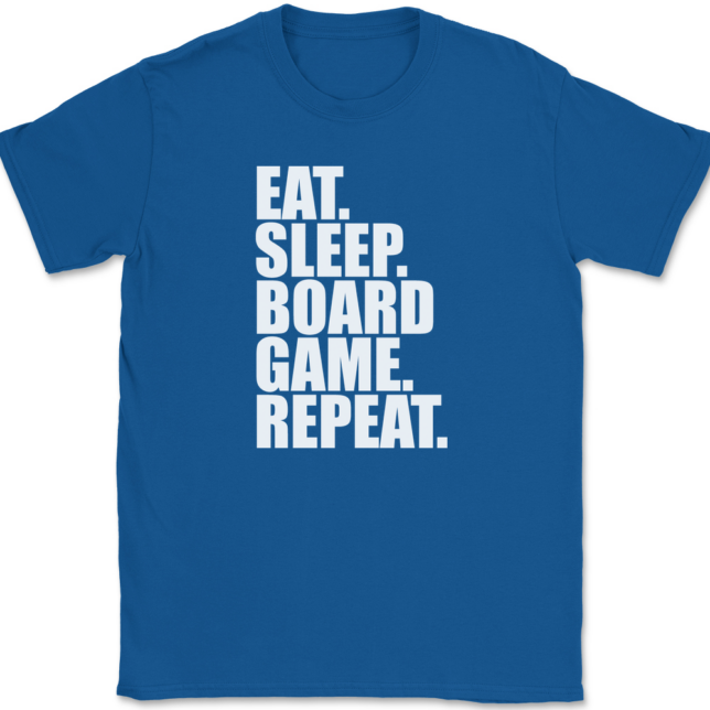 Eat Sleep Board Game Repeat T-Shirt Mens Tee - Image 5