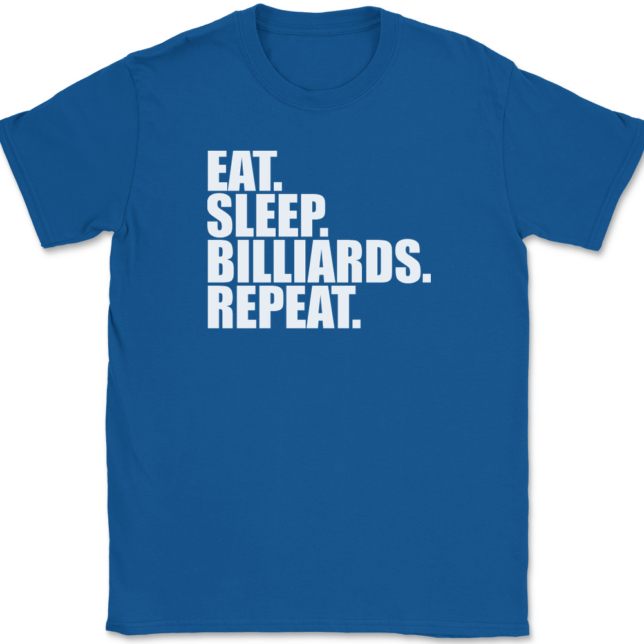 Eat Sleep Billiards Repeat Pool T-Shirt Mens Tee - Image 5