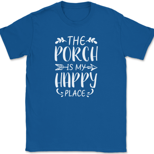 The Porch Is My Happy Place T-Shirt Mens Tee - Image 5