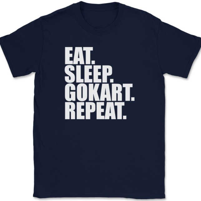 Eat Sleep Go Kart Repeat T-Shirt Mens Tee - Image 6