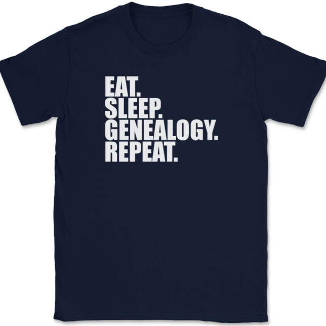 Eat Sleep Genealogy Repeat T-Shirt Mens Tee - Image 6