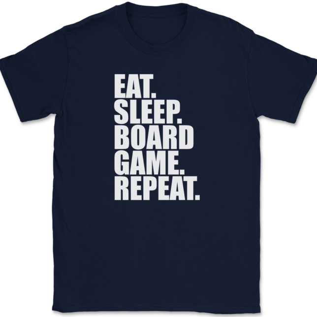 Eat Sleep Board Game Repeat T-Shirt Mens Tee - Image 6