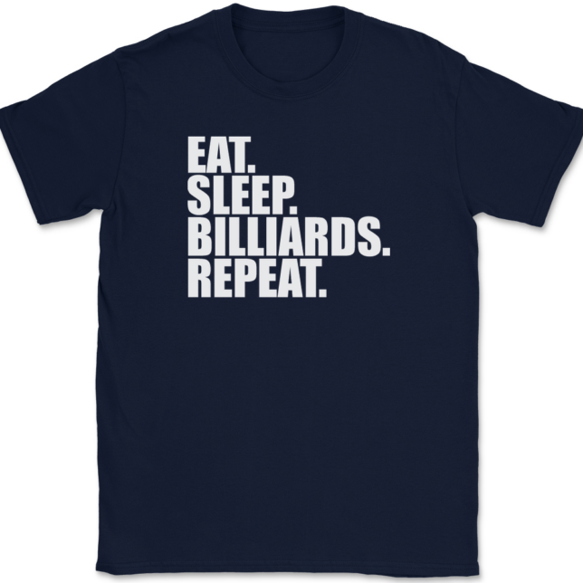 Eat Sleep Billiards Repeat Pool T-Shirt Mens Tee - Image 6