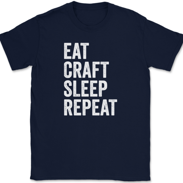 Eat Craft Sleep Repeat Crafting T-Shirt Mens Tee - Image 6