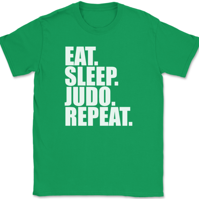 Eat Sleep Judo Repeat T-Shirt Mens Tee - Image 7