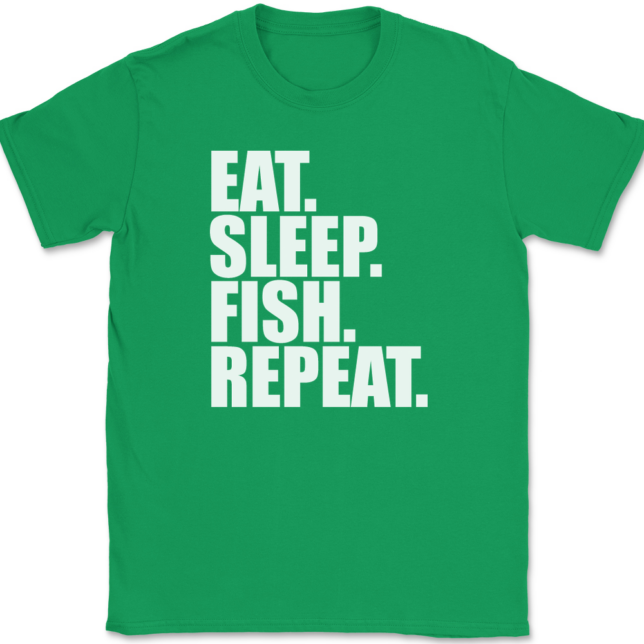 Eat Sleep Fish Repeat T-Shirt Mens Tee - Image 7