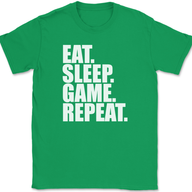 Eat Sleep Game Repeat T-Shirt Mens Tee - Image 7