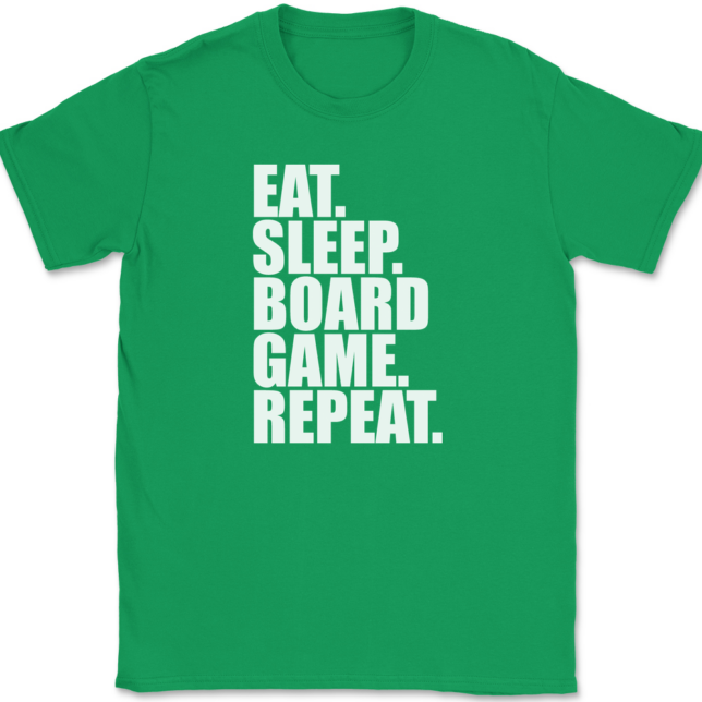 Eat Sleep Board Game Repeat T-Shirt Mens Tee - Image 7