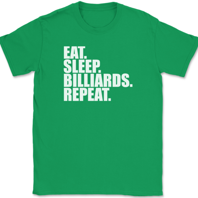 Eat Sleep Billiards Repeat Pool T-Shirt Mens Tee - Image 7