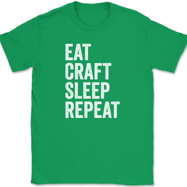 Eat Craft Sleep Repeat Crafting T-Shirt Mens Tee - Image 7