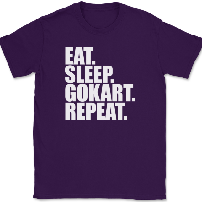 Eat Sleep Go Kart Repeat T-Shirt Mens Tee - Image 8