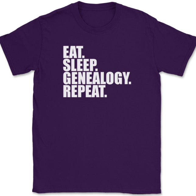 Eat Sleep Genealogy Repeat T-Shirt Mens Tee - Image 8