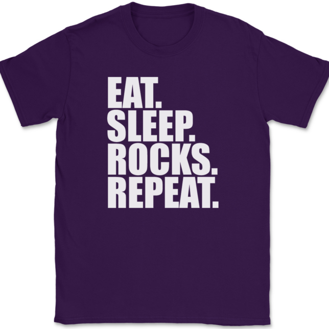 Eat Sleep Rocks Repeat T-Shirt Mens Tee - Image 8