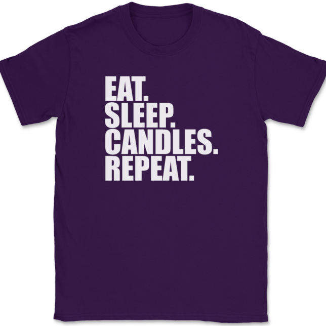 Eat Sleep Candles Repeat Candle Making T-Shirt Mens Tee - Image 8