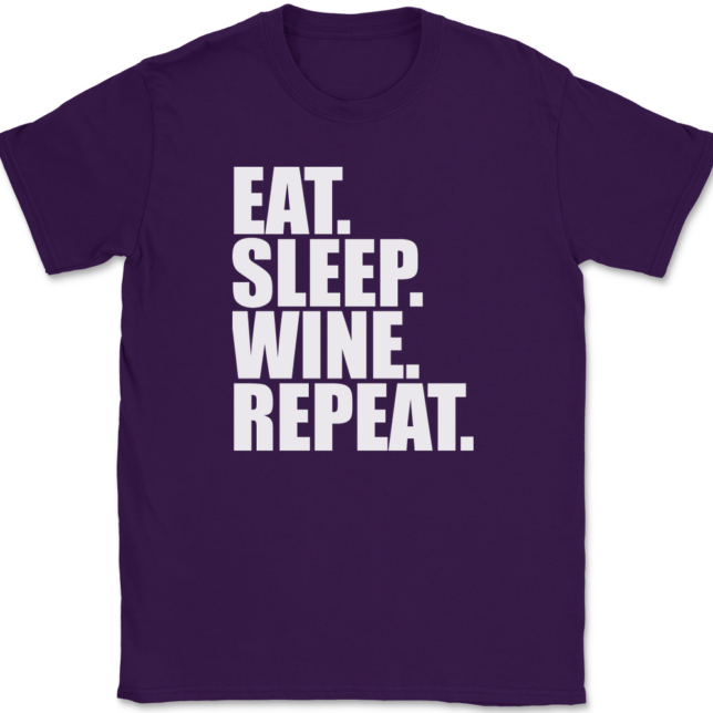 Eat Sleep Wine Repeat T-Shirt Mens Tee - Image 8