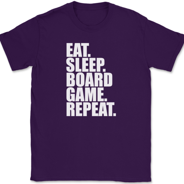 Eat Sleep Board Game Repeat T-Shirt Mens Tee - Image 8