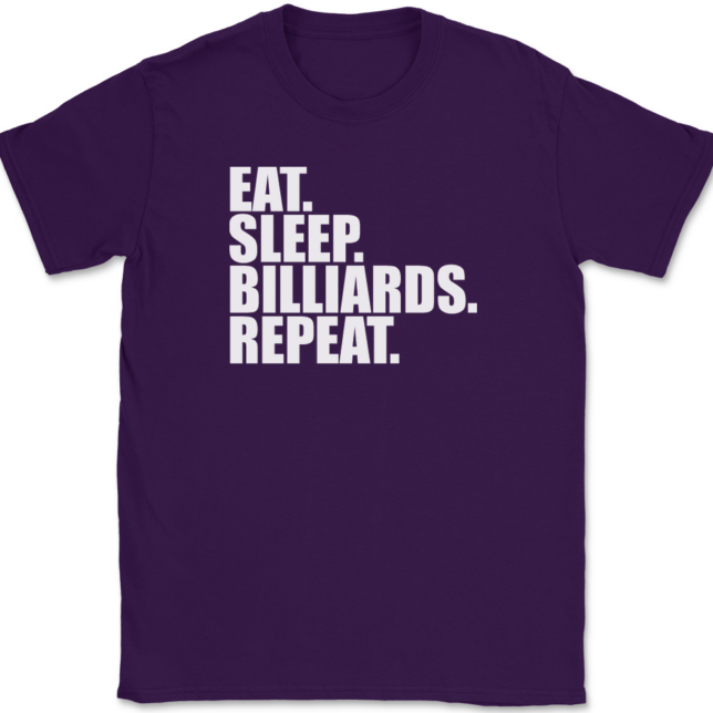 Eat Sleep Billiards Repeat Pool T-Shirt Mens Tee - Image 8