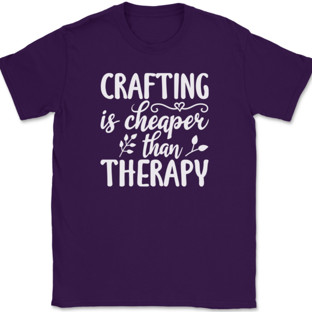 Crafting Is Cheaper Than Therapy T-Shirt Mens Tee - Image 8