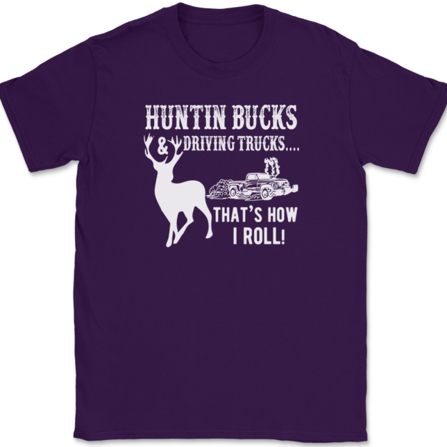 Huntin Bucks and Driving Trucks T-Shirt Mens Tee - Image 8