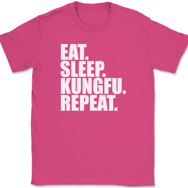 Eat Sleep Kung Fu Repeat T-Shirt Mens Tee - Image 9