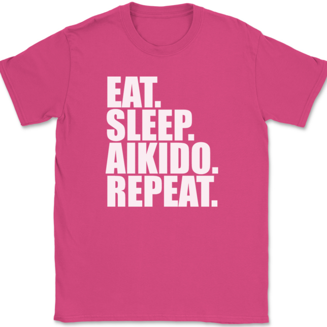 Eat Sleep Aikido Repeat T-Shirt Mens Tee - Image 9