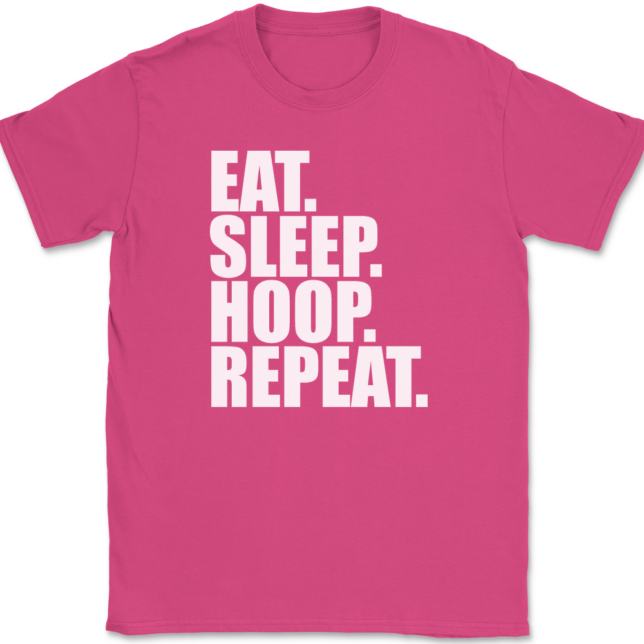 Eat Sleep Hoop Repeat Hula Hooping T-Shirt Mens Tee - Image 9