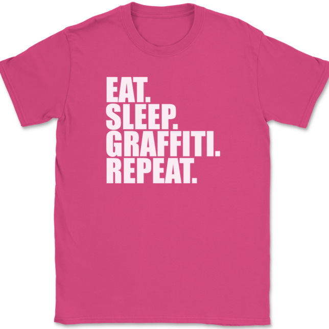 Eat Sleep Graffiti Repeat T-Shirt Mens Tee - Image 9