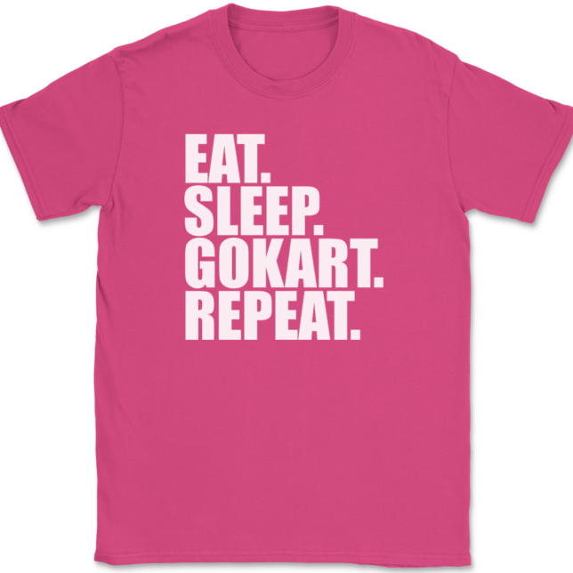 Eat Sleep Go Kart Repeat T-Shirt Mens Tee - Image 9