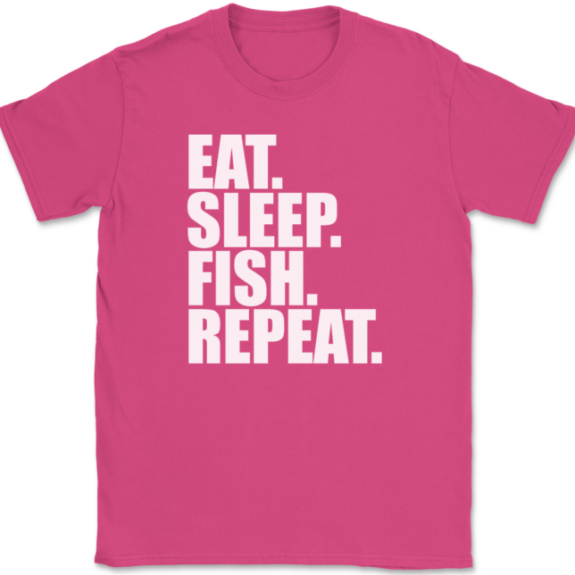 Eat Sleep Fish Repeat T-Shirt Mens Tee - Image 9