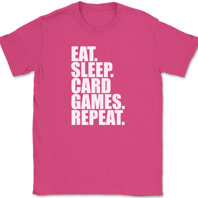 Eat Sleep Card Games Repeat T-Shirt Mens Tee - Image 9