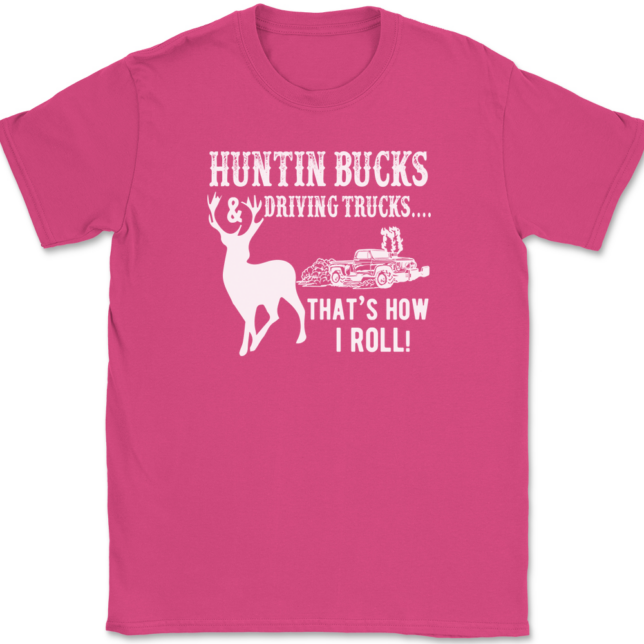 Huntin Bucks and Driving Trucks T-Shirt Mens Tee - Image 9